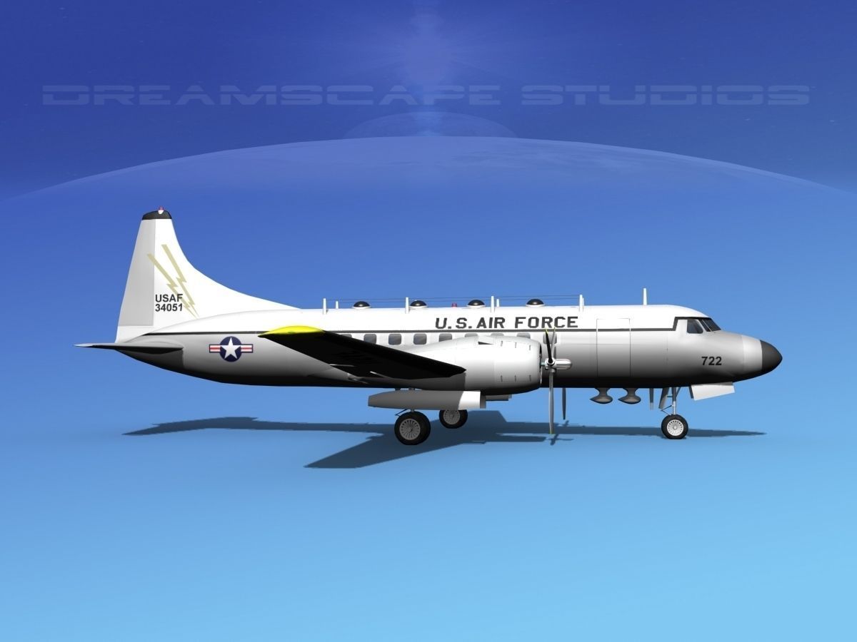 Convair T-29 USAF V04 3D model_1