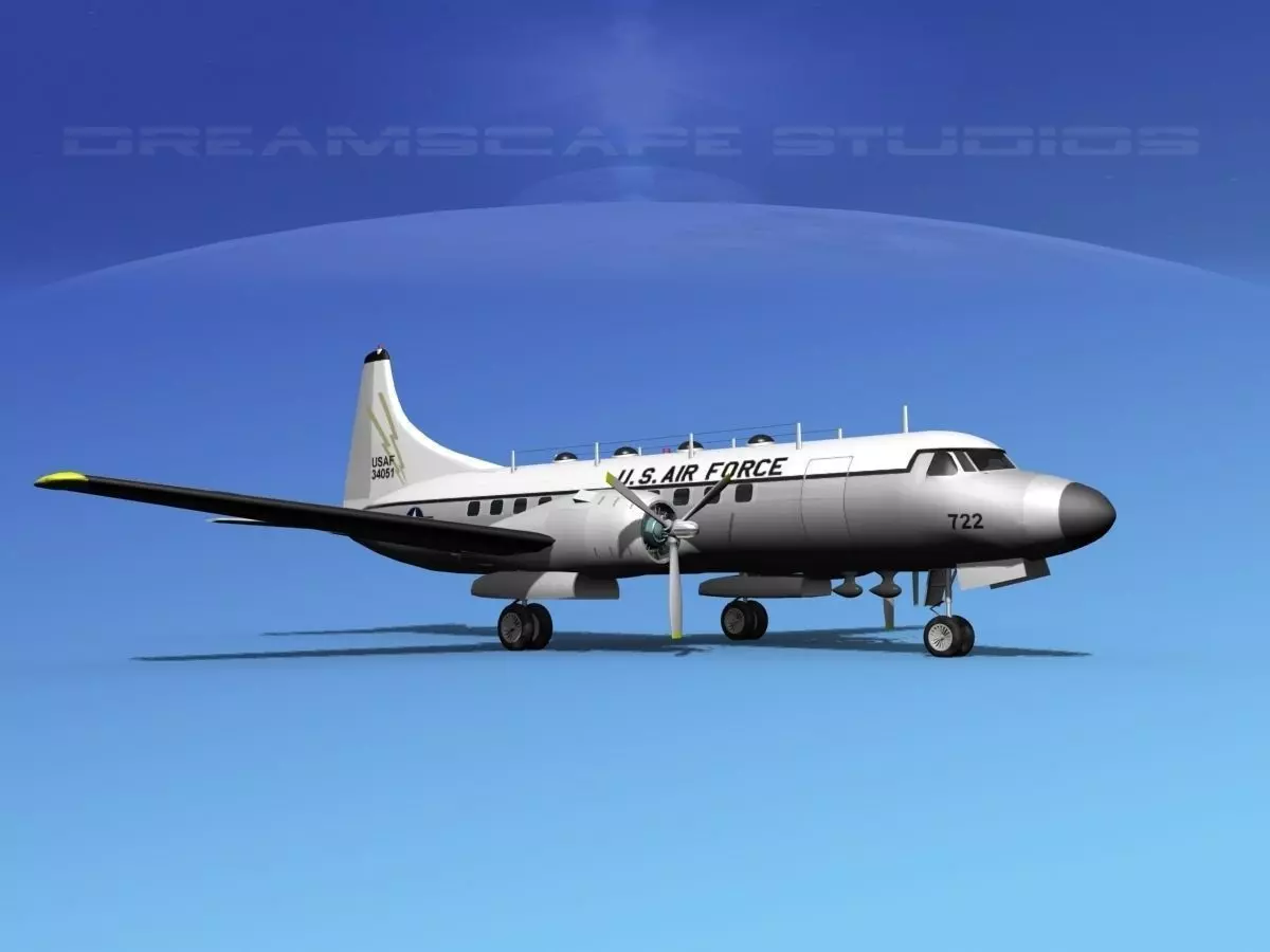 Convair T-29 USAF V04 3D model_0