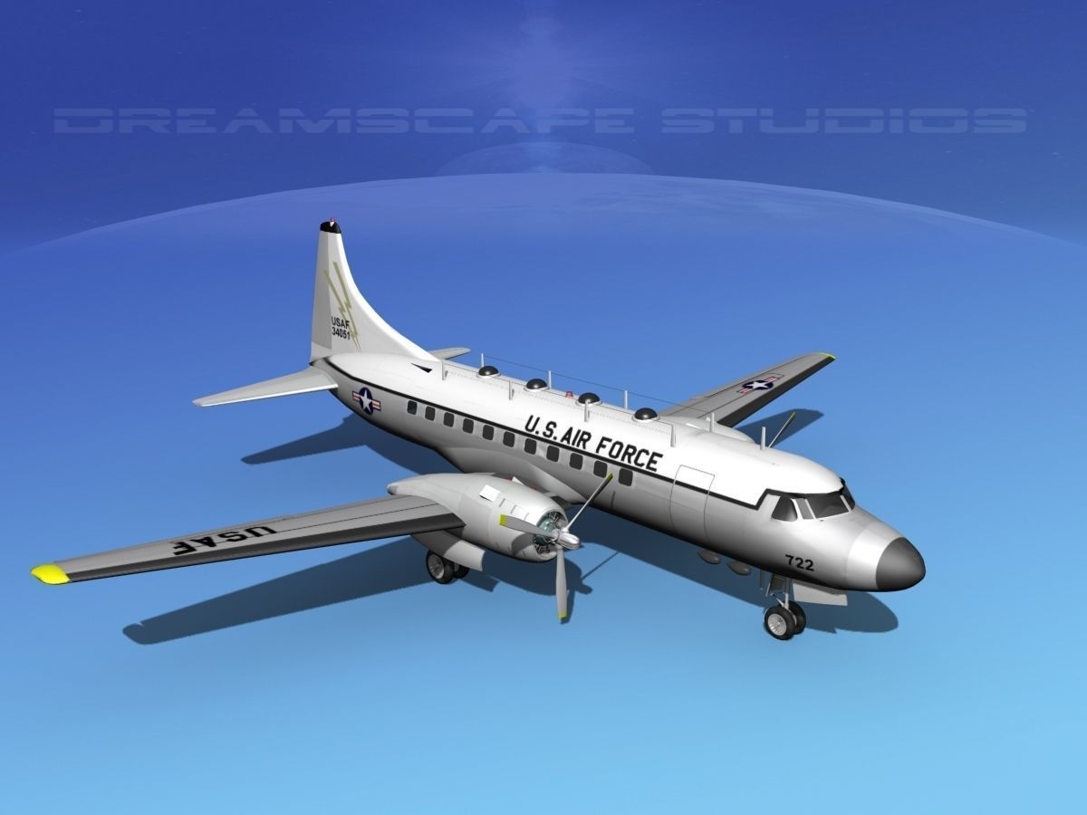 Convair T-29 USAF V04 3D model_11