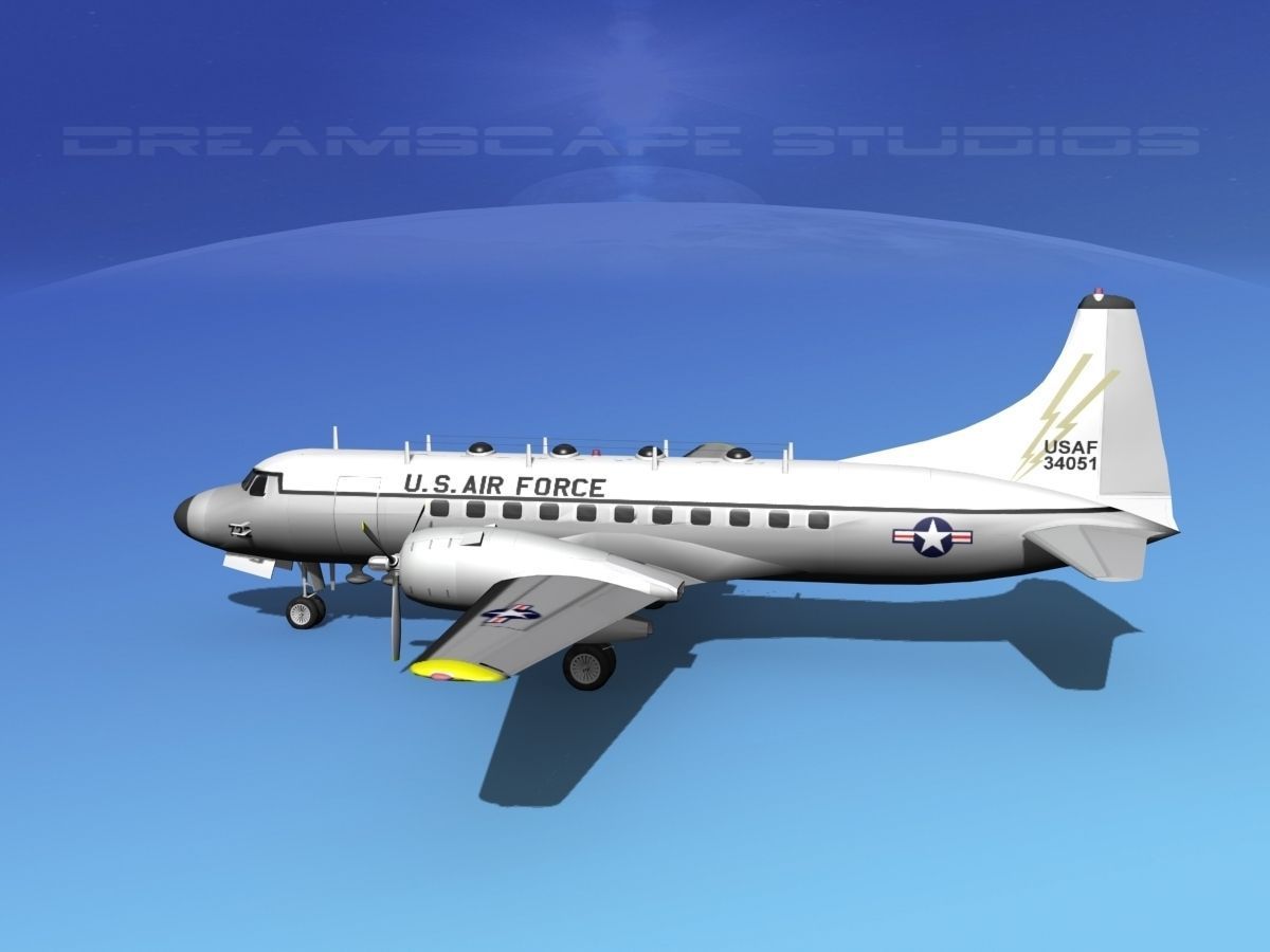 Convair T-29 USAF V04 3D model_6