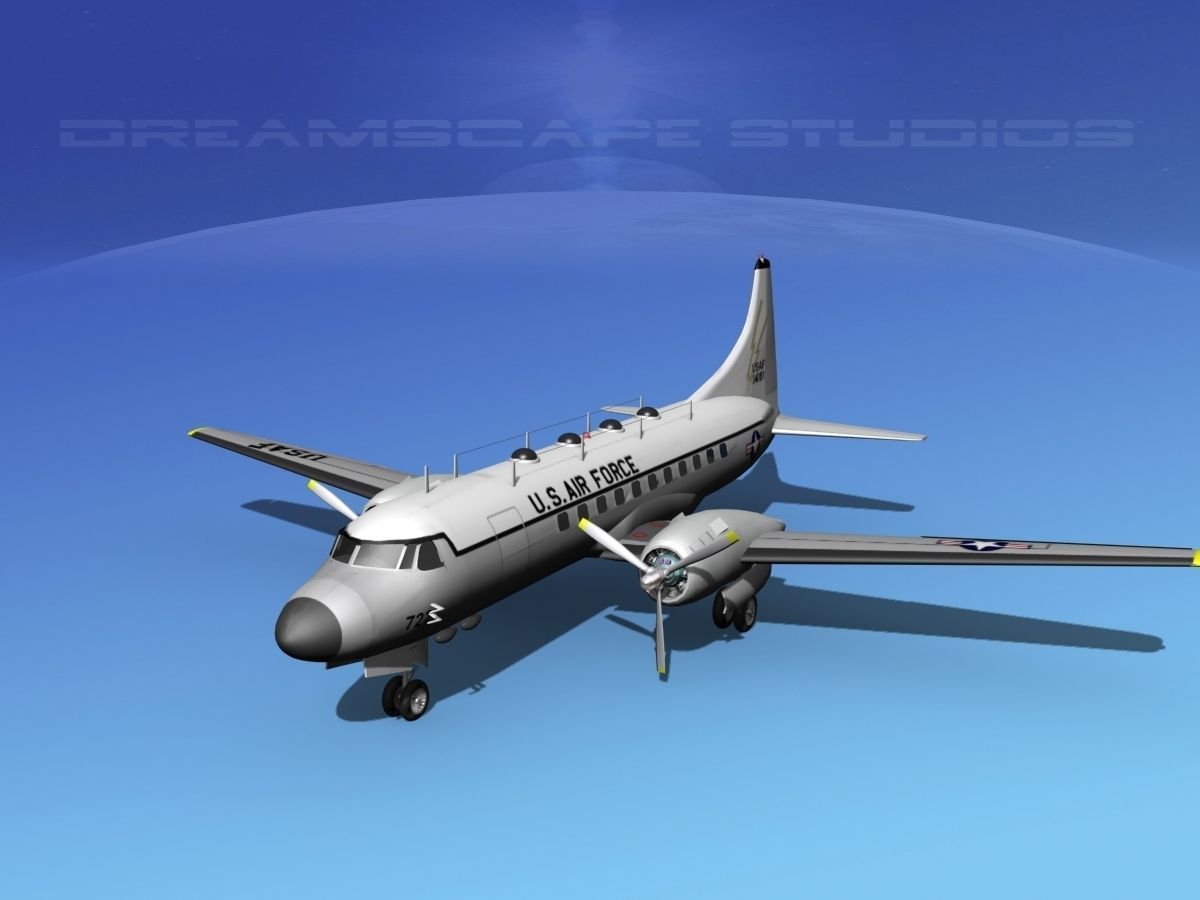 Convair T-29 USAF V04 3D model_10