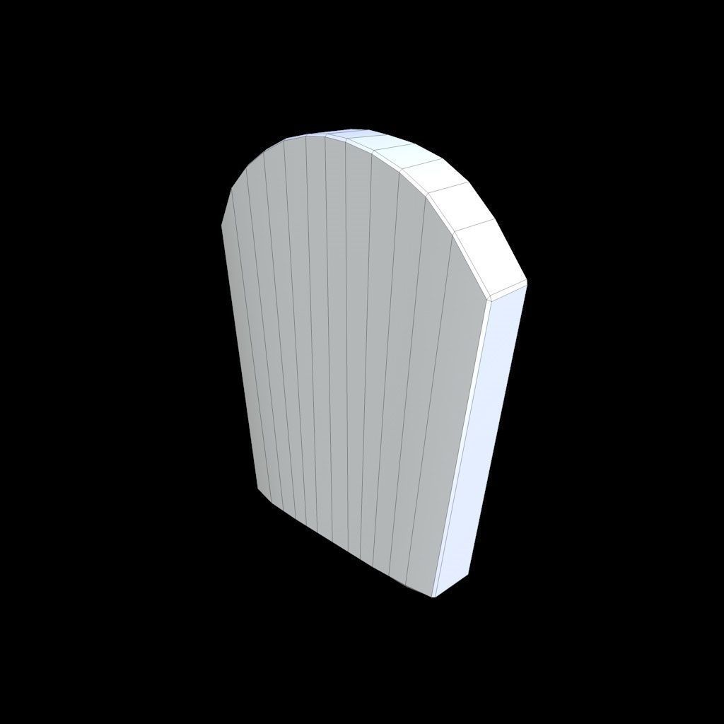 OldGravestone6 tombstone - Low-poly 3D model_6
