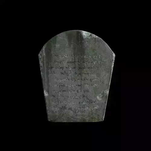 OldGravestone6 tombstone - Low-poly 3D model