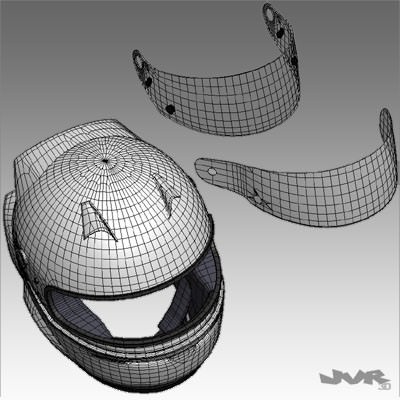 Race Car Helmet 3D model_7