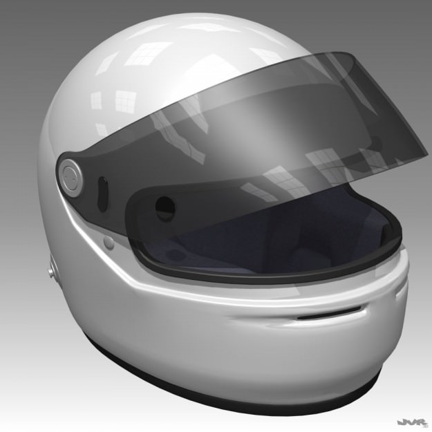 Race Car Helmet 3D model_1
