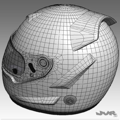 Race Car Helmet 3D model_8