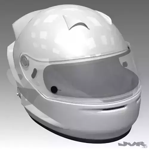 Race Car Helmet 3D model