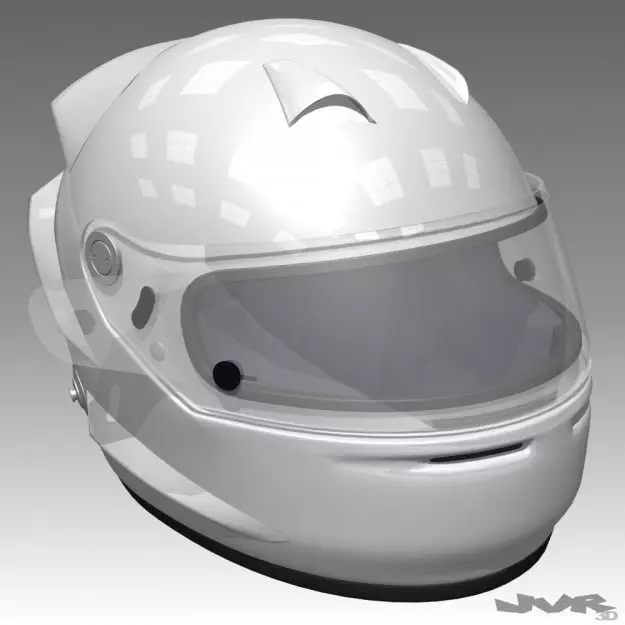 Race Car Helmet 3D model_0