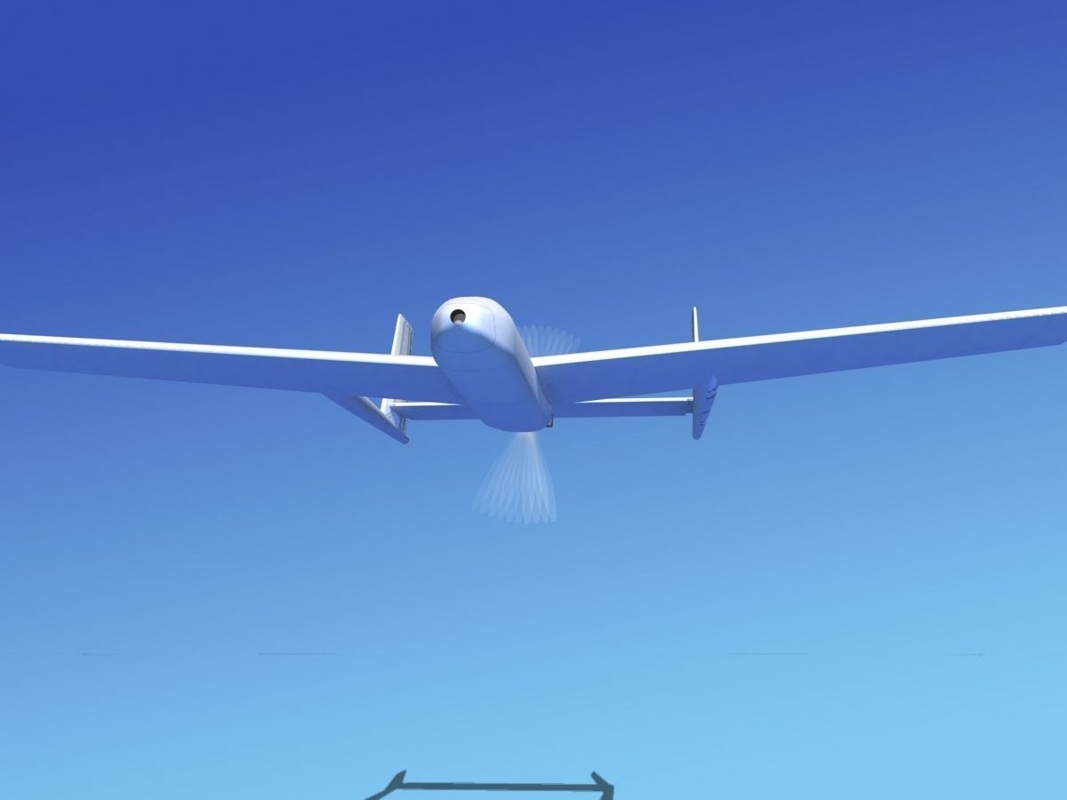 Mohajer 3 Drone Unmarked 3D model_1