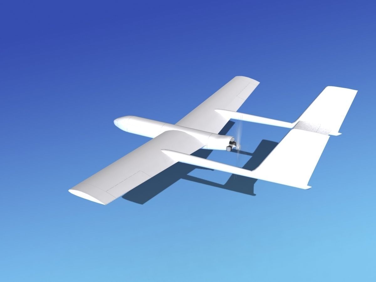 Mohajer 3 Drone Unmarked 3D model_9