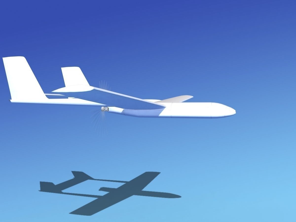 Mohajer 3 Drone Unmarked 3D model_4