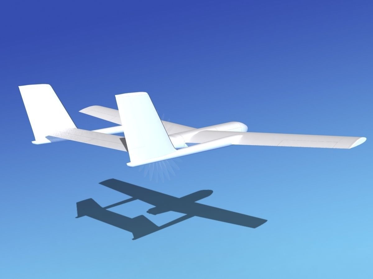 Mohajer 3 Drone Unmarked 3D model_5