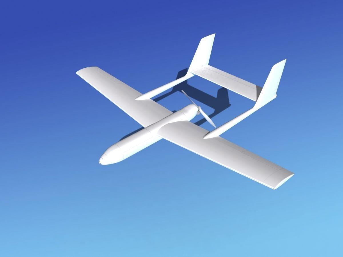 Mohajer 3 Drone Unmarked 3D model_10