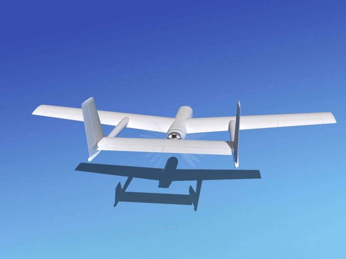 Mohajer 3 Drone Unmarked 3D model_6