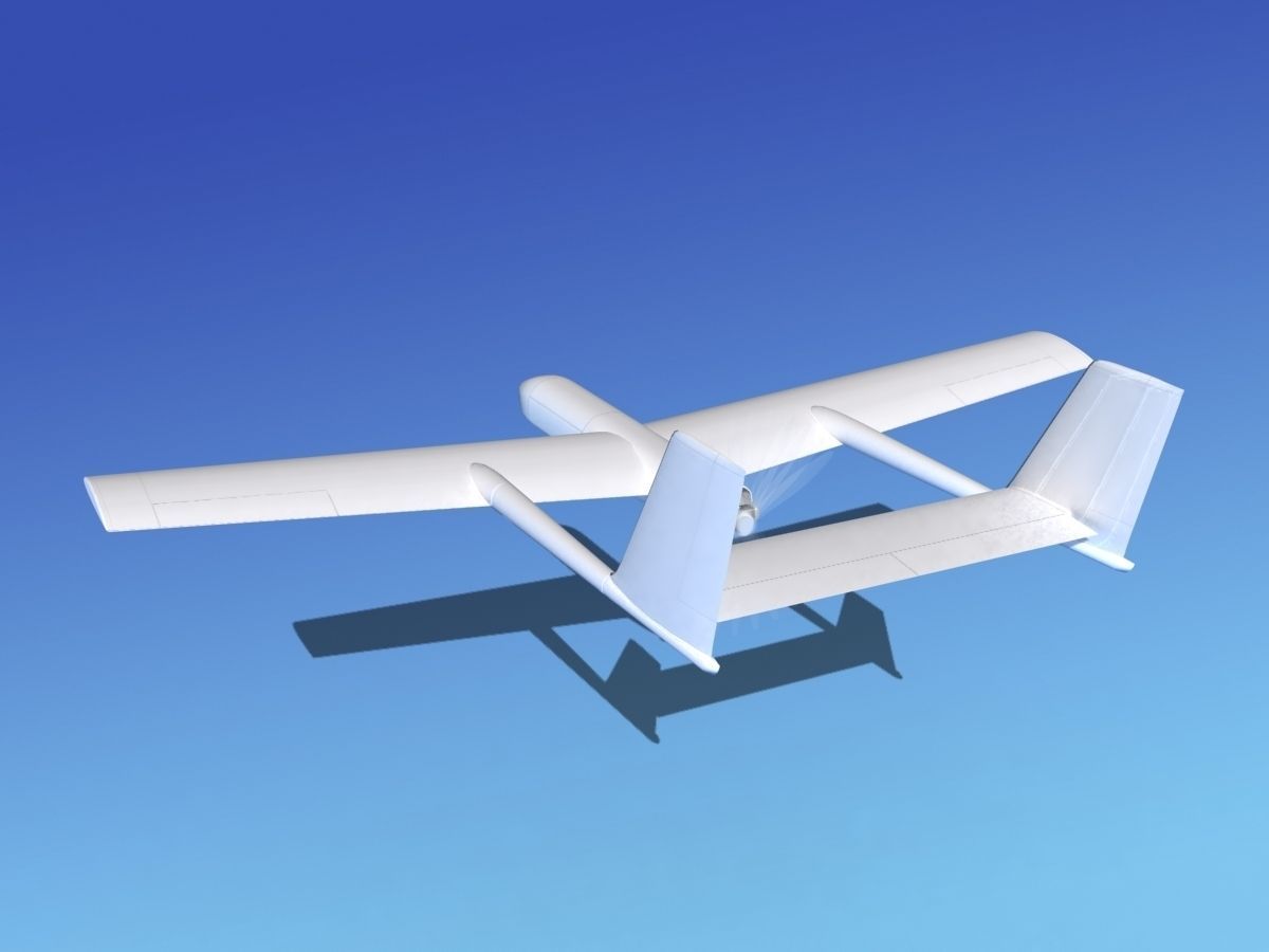 Mohajer 3 Drone Unmarked 3D model_7