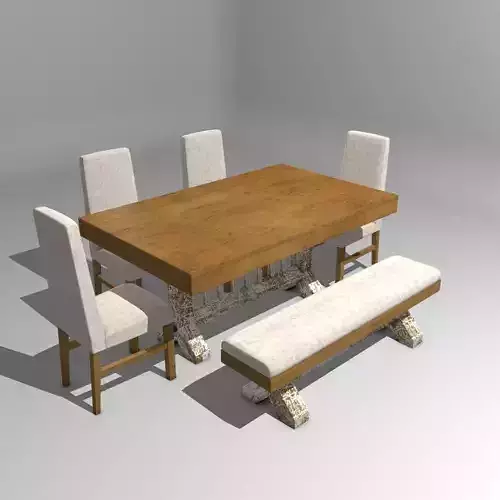 Rustic Table 3D model