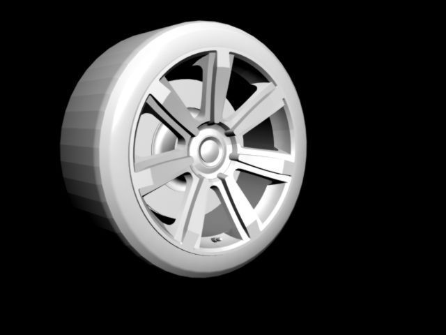 Bentley wheel with textures and  tyre 3D model_2