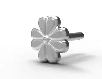 Gold flower earrings