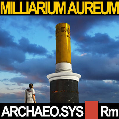 Roman Imperial Milliarium Aureum 3D model_8