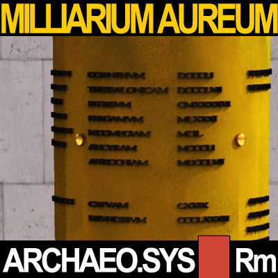 Roman Imperial Milliarium Aureum 3D model_3