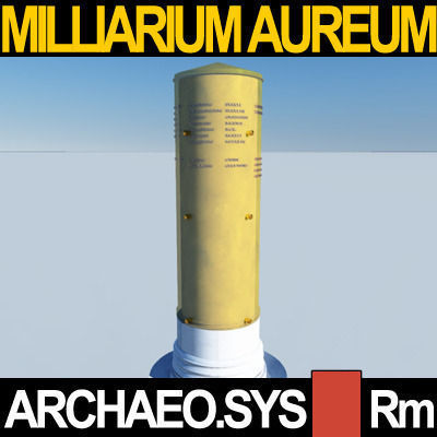 Roman Imperial Milliarium Aureum 3D model_10