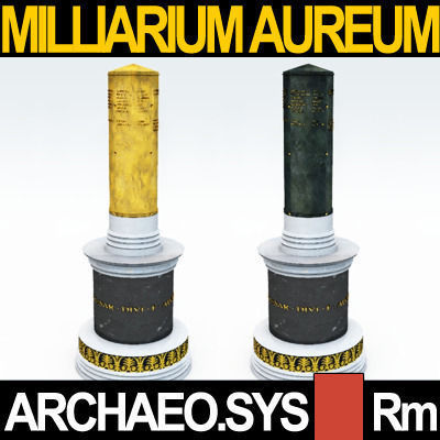Roman Imperial Milliarium Aureum 3D model_1
