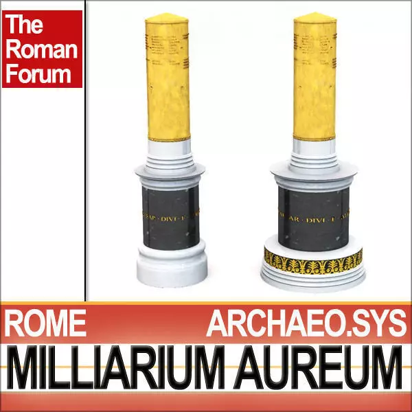 Roman Imperial Milliarium Aureum 3D model_0