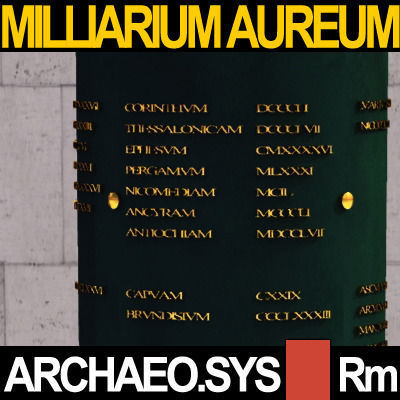 Roman Imperial Milliarium Aureum 3D model_4