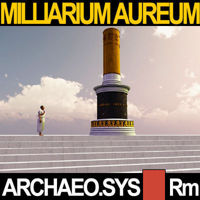 Roman Imperial Milliarium Aureum 3D model_9