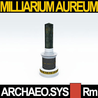 Roman Imperial Milliarium Aureum 3D model_12