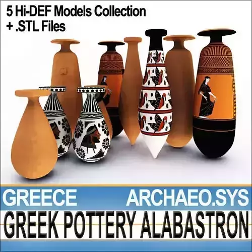 Ancient Greek Pottery Alabastron and Print STL Files