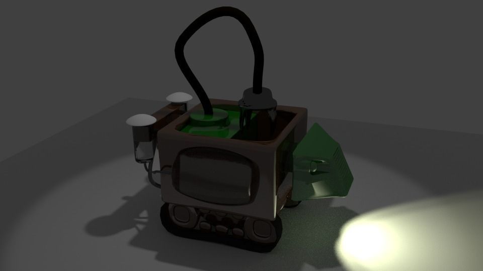 grabbot tractor with light Free 3D model_2