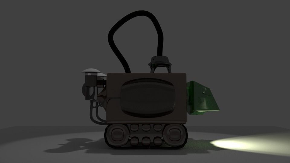 grabbot tractor with light Free 3D model_5