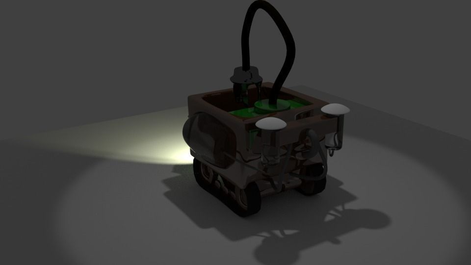 grabbot tractor with light Free 3D model_3