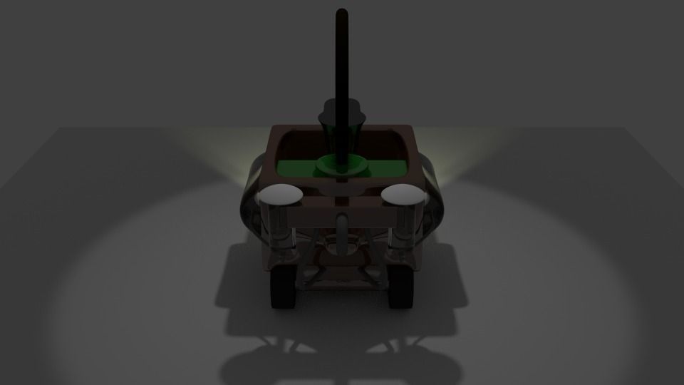 grabbot tractor with light Free 3D model_1