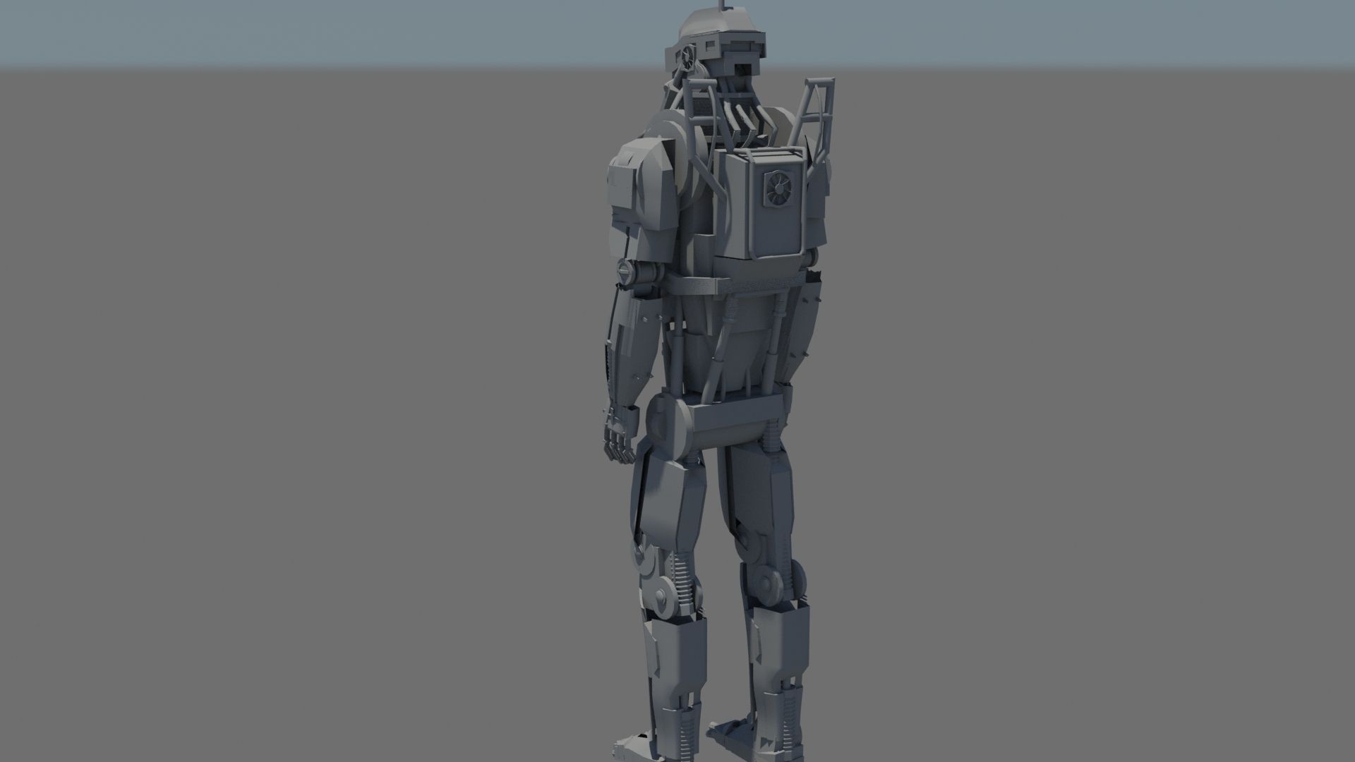 Elysium Robot Free 3D model_1
