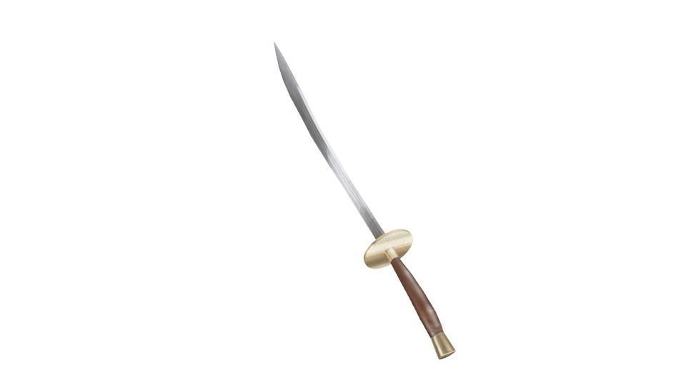 Pirate Sword  Low-poly 3D model_1