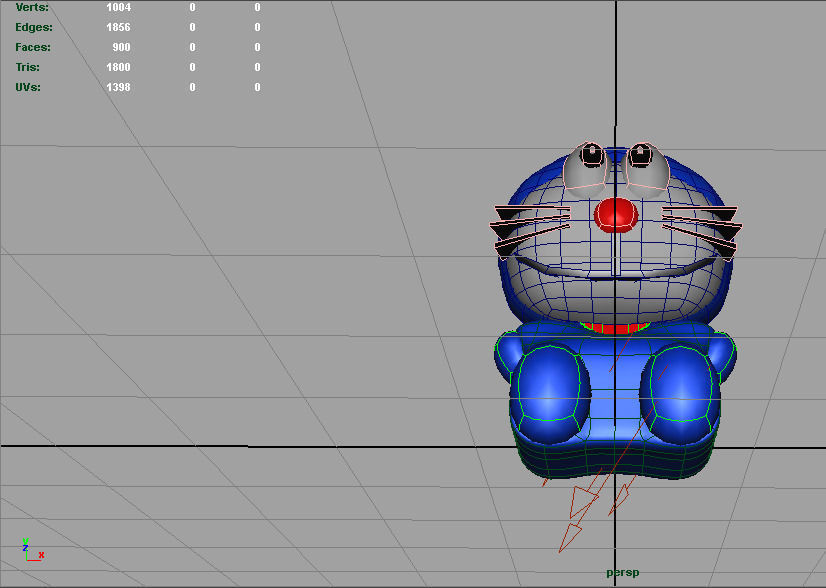 Doraemon toy Low-poly 3D model_4
