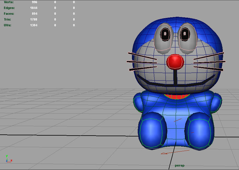 Doraemon toy Low-poly 3D model_5