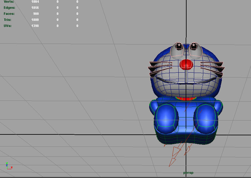 Doraemon toy Low-poly 3D model_2