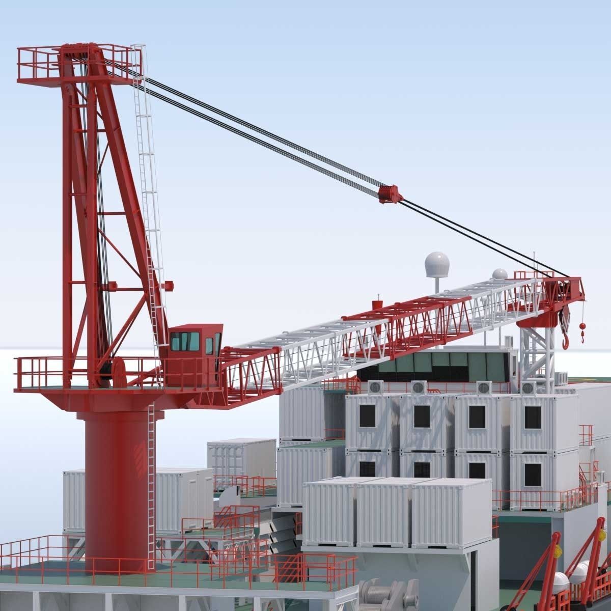 Offshore Barge 3D model_13