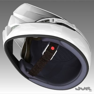 Motocross Helmet and Goggles 3D model_5