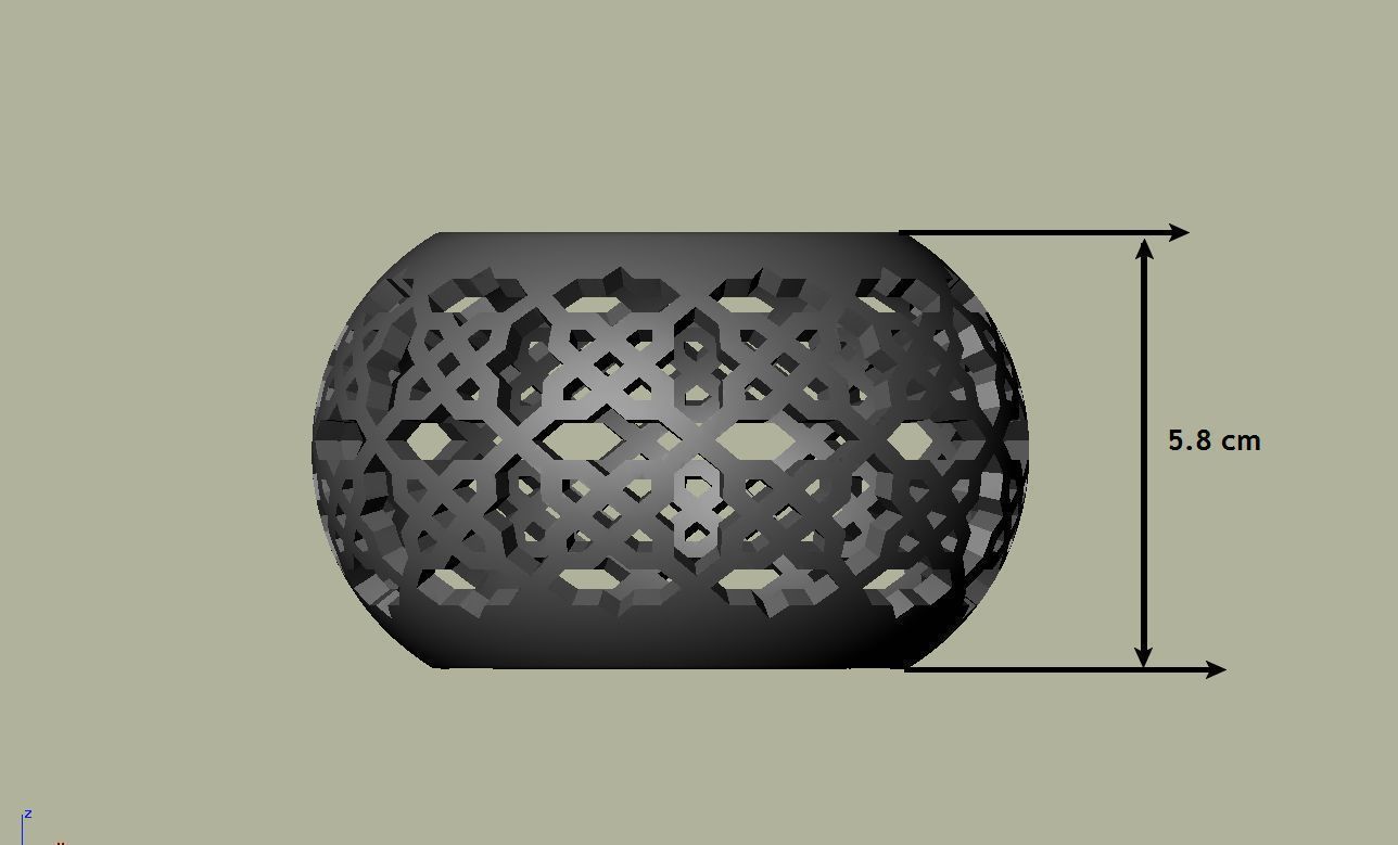 candlestick vase with intricate pattern 3D print model_3