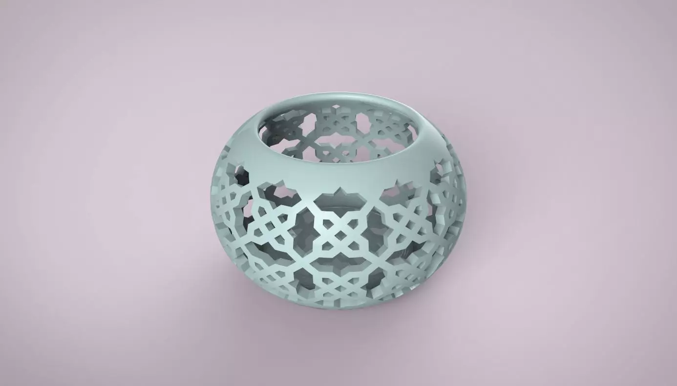 candlestick vase with intricate pattern 3D print model_0