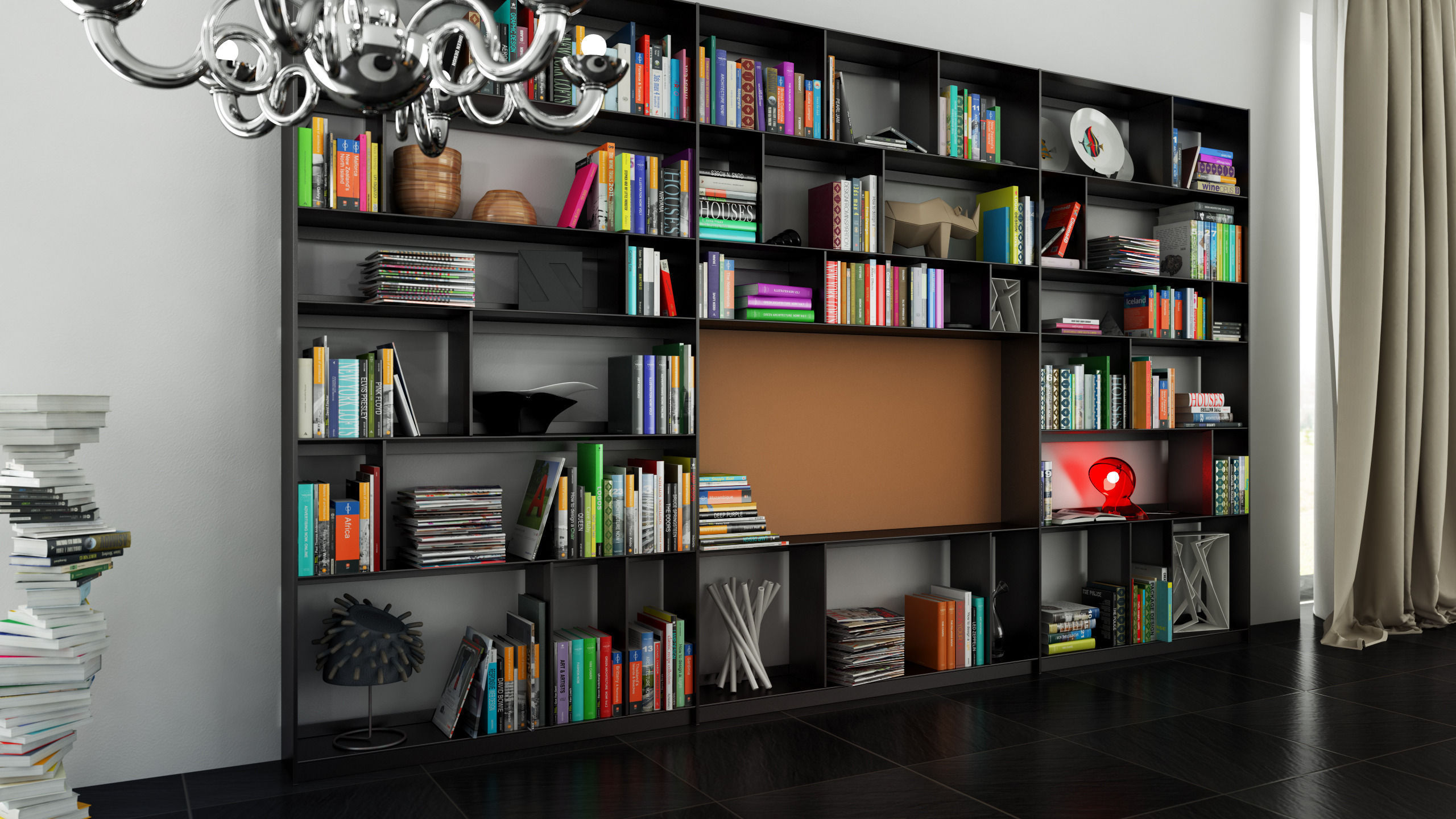 B and B Bookcase 3D model_4