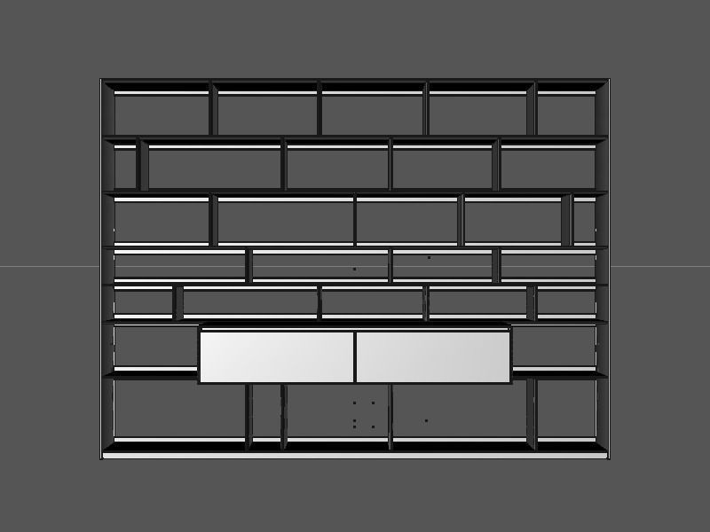 B and B Bookcase 3D model_2