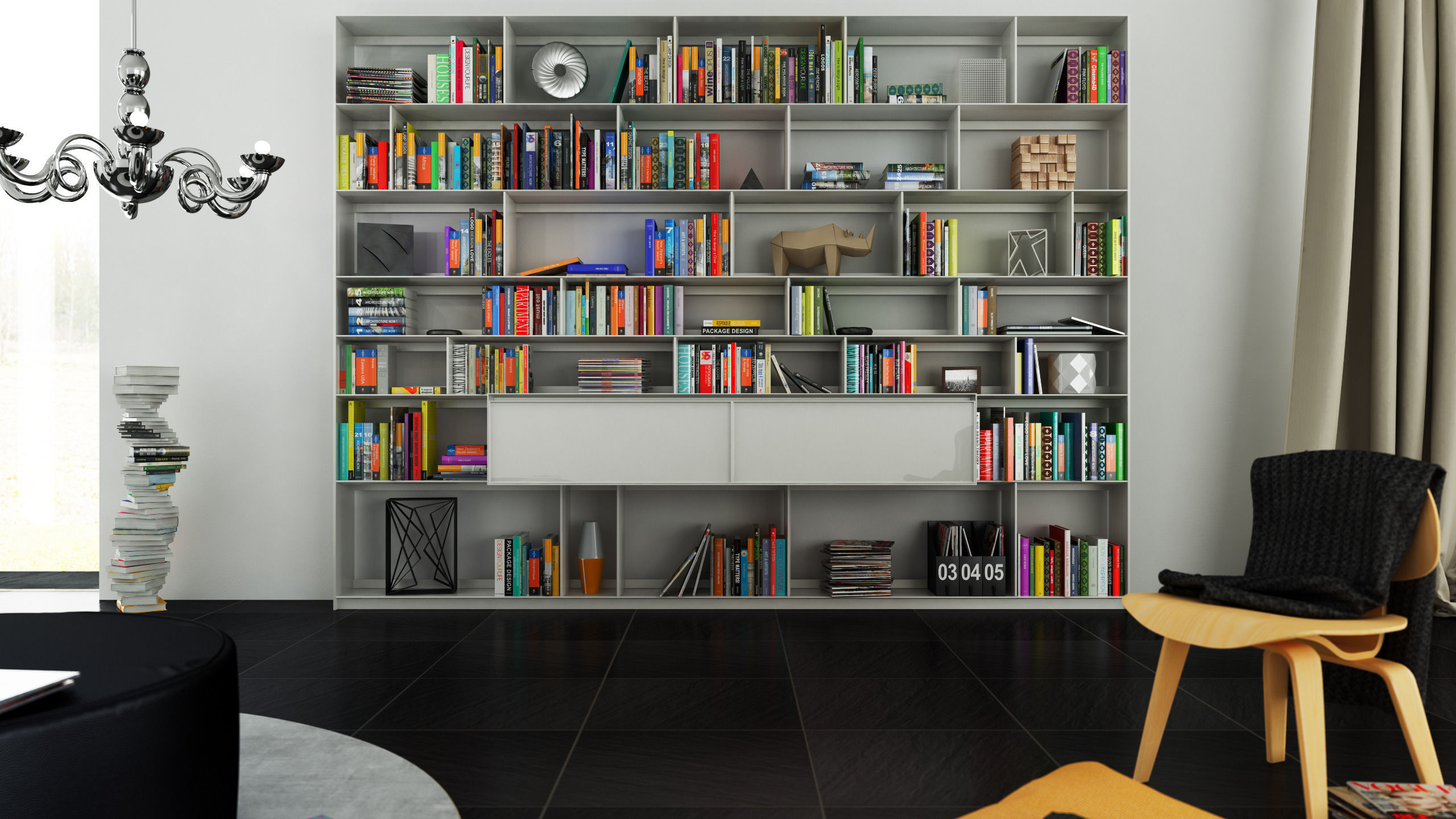 B and B Bookcase 3D model_5