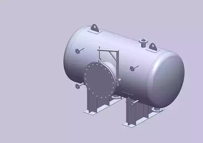 Pressure vessel ASME VIII Free 3D model
