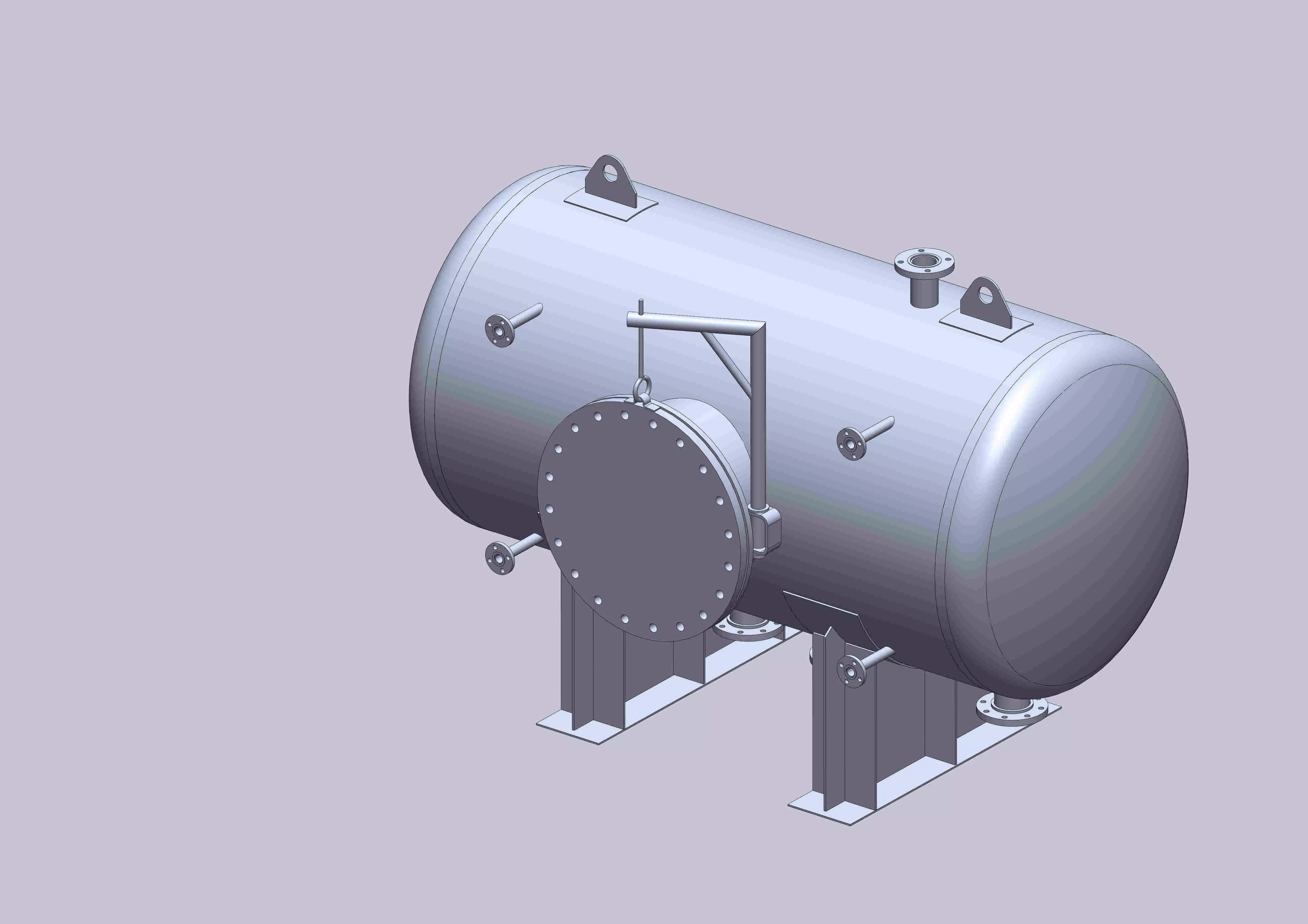 Pressure vessel ASME VIII Free 3D model_0