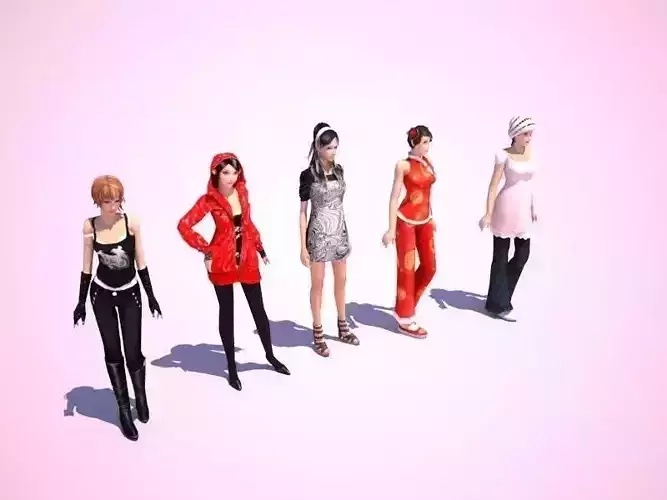 Female Characters Free 3D model